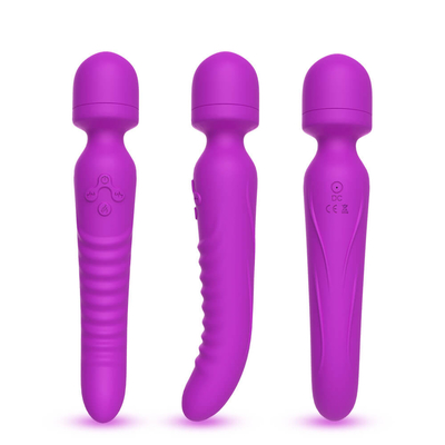 Çift Uçlu Masaj Akıllı Isıtma AV Değnek Yumuşak Boyun Yapay Penis Vibratör