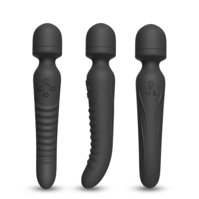Çift Uçlu Masaj Akıllı Isıtma AV Değnek Yumuşak Boyun Yapay Penis Vibratör