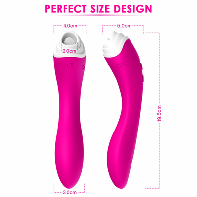 Yapay Penis Vibratör Dil Yalayıcı Stimülatörü, Suya Dayanıklı Vajina Stimülasyon Masajı