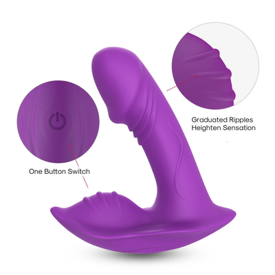 Uzaktan Kumandalı Külot Giyilebilir Silikon G Noktası Vibratör, Yapay Penis Vibratör Seks Oyuncak