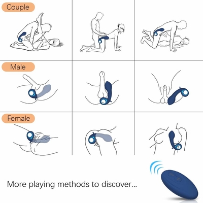 Kablosuz Uzaktan Kumanda Silikon Anal Plug Seks Oyuncakları Şarj Edilebilir Titreşimli Butt Plug