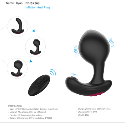 IPX5 Gay Seks Oyuncakları Şişme Anal Plug Seks Oyuncakları Erkek Için Sağlık Silikon Ass Plug