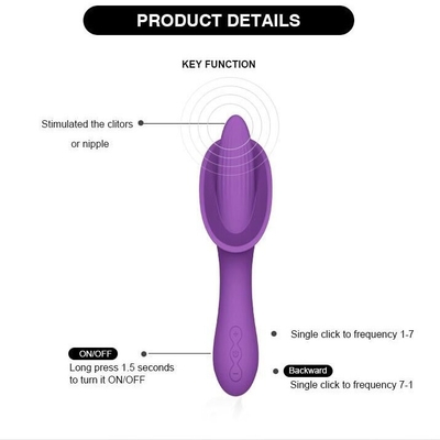 Clit Bullet Vibratör Oral Dil Stimülatörü Yumuşak Yapay Penis Vibratör 166.5 * 73.6 * 56.5mm