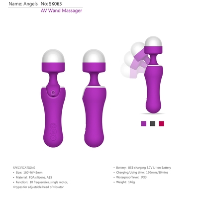 IPX5 Ayarlanabilir Yetişkin Baş Seks Oyuncakları Kadın Cinsel Zevk İçin Pussy Vibratör