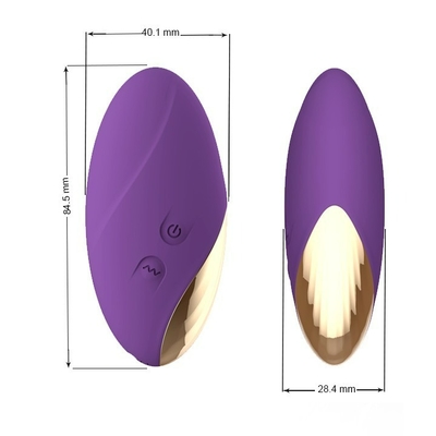 40.1mm Mor Bullet Vibratör Güçlü Clit Stimülasyon Oyuncakları Su Geçirmez Aşk Topu