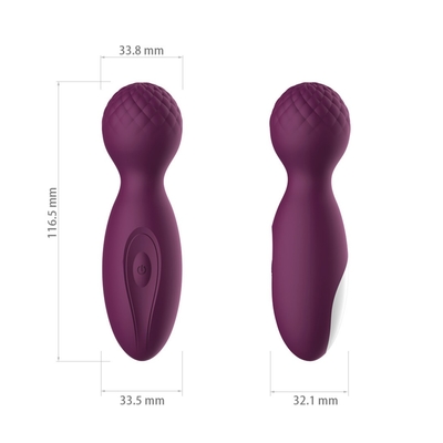 FDA Silikon Kırmızı 4 İnç Yapay Penis Vücut Değnek Masajı Pembe Akülü Sırt Masajı IPX6