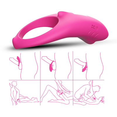 Adam için esnek 3.7V Vibratör Horoz Halka IPX7 Penis Vibratör Gecikme Boşalma