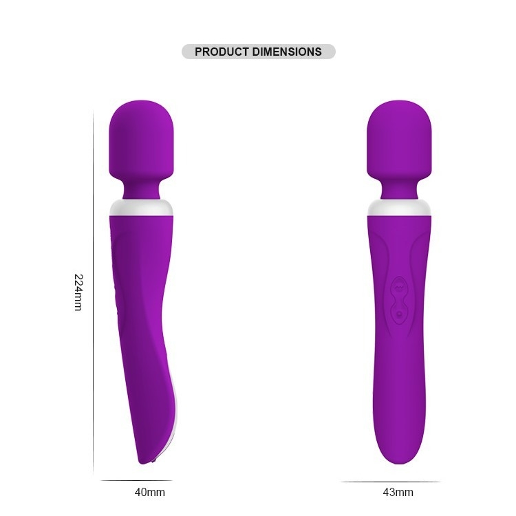 IPX5 Özel Silikon Kadın Ücretsiz Dildo Oyuncaklar Elektrikli Klitoris Vibratör 60 Dakika 224mm